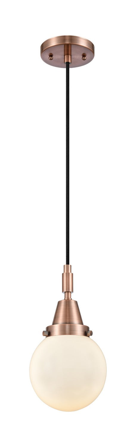 Innovations 447-1P-AC-G201-6 One Light Pendant, Antique Copper