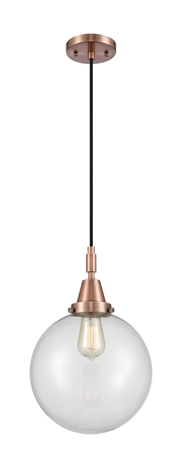Innovations 447-1P-AC-G202-10 One Light Pendant, Antique Copper