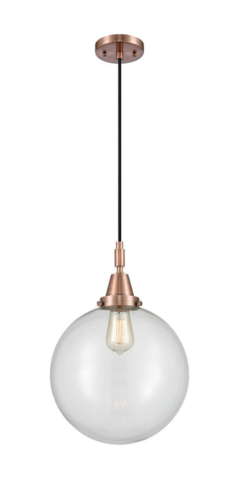 Innovations 447-1P-AC-G202-12 One Light Pendant, Antique Copper