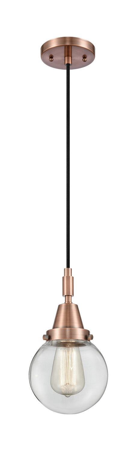 Innovations 447-1P-AC-G202-6 One Light Pendant, Antique Copper