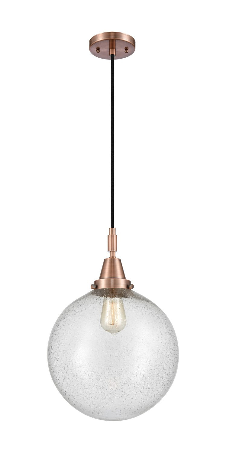 Innovations 447-1P-AC-G204-12 One Light Pendant, Antique Copper