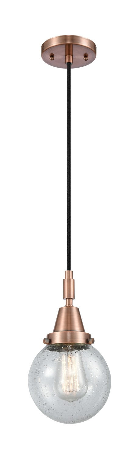 Innovations 447-1P-AC-G204-6 One Light Pendant, Antique Copper