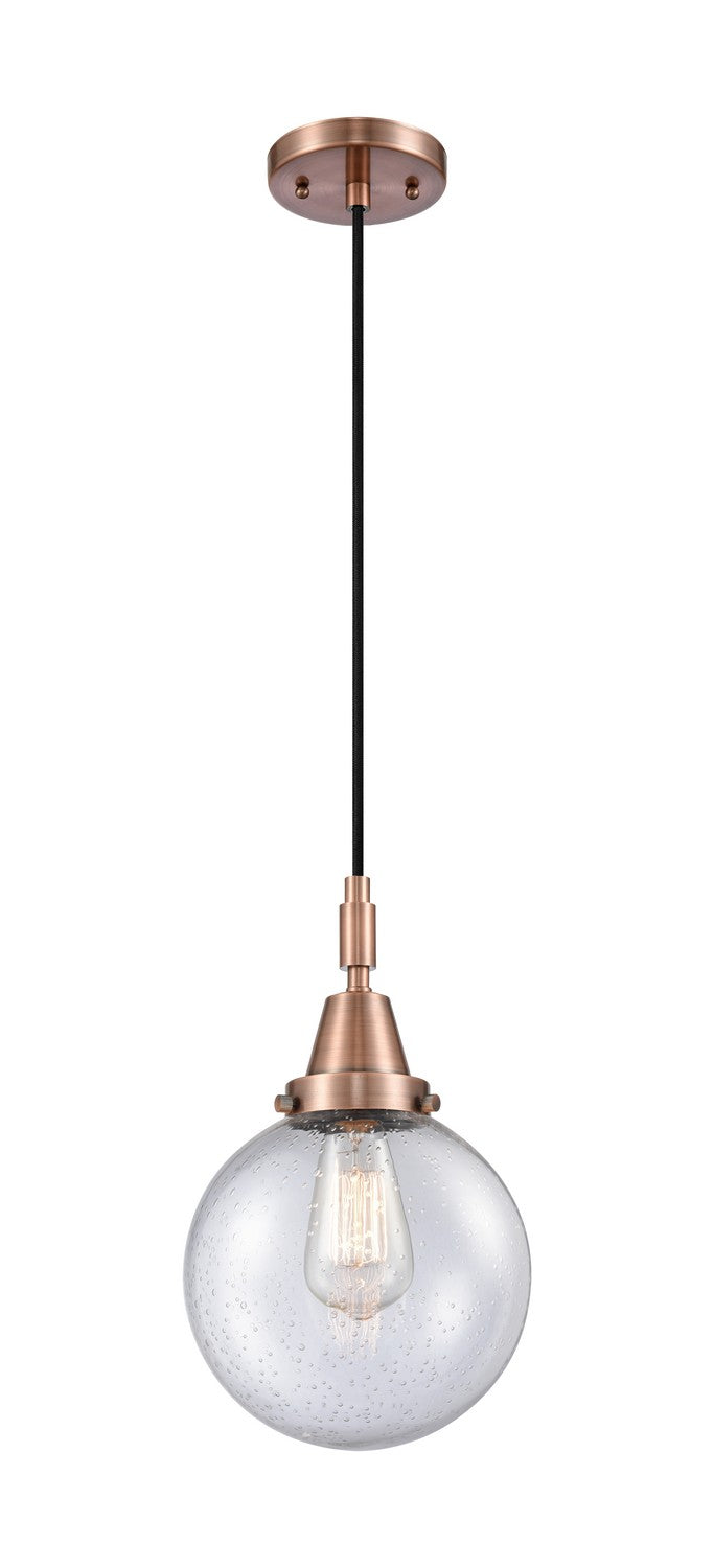 Innovations 447-1P-AC-G204-8 One Light Pendant, Antique Copper