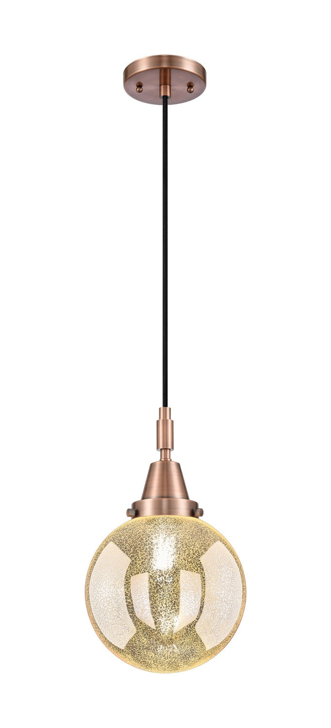 Innovations 447-1P-AC-G208-8 One Light Pendant, Antique Copper