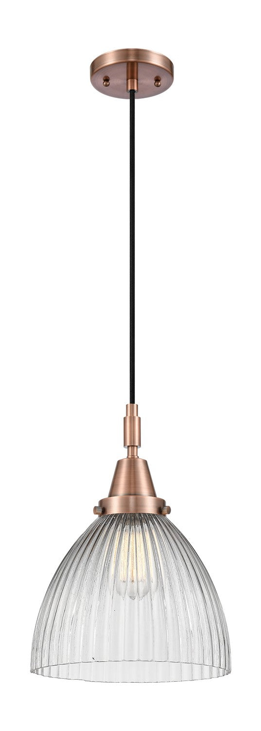 Innovations 447-1P-AC-G222 One Light Pendant, Antique Copper