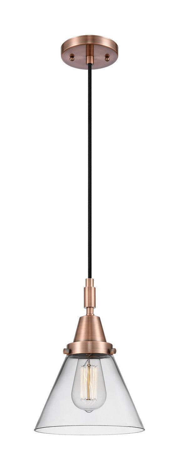 Innovations 447-1P-AC-G42 One Light Pendant, Antique Copper