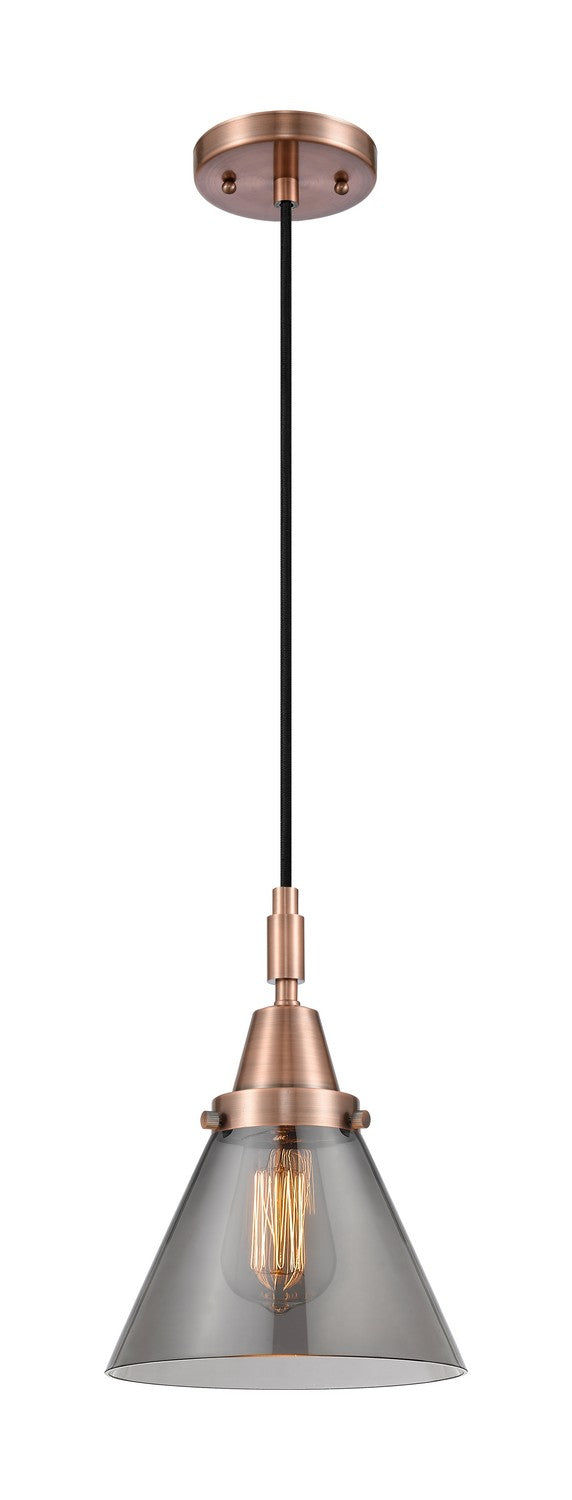 Innovations 447-1P-AC-G43 One Light Pendant, Antique Copper