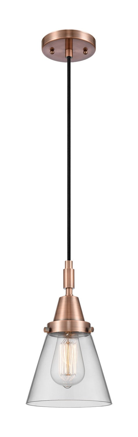 Innovations 447-1P-AC-G62 One Light Pendant, Antique Copper
