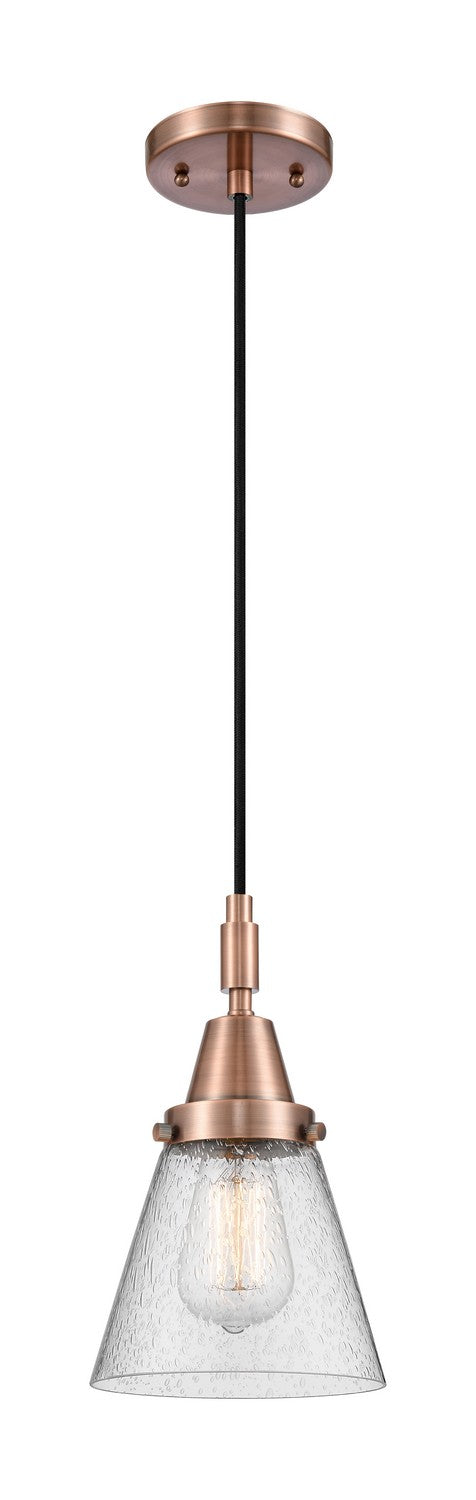 Innovations 447-1P-AC-G64 One Light Pendant, Antique Copper