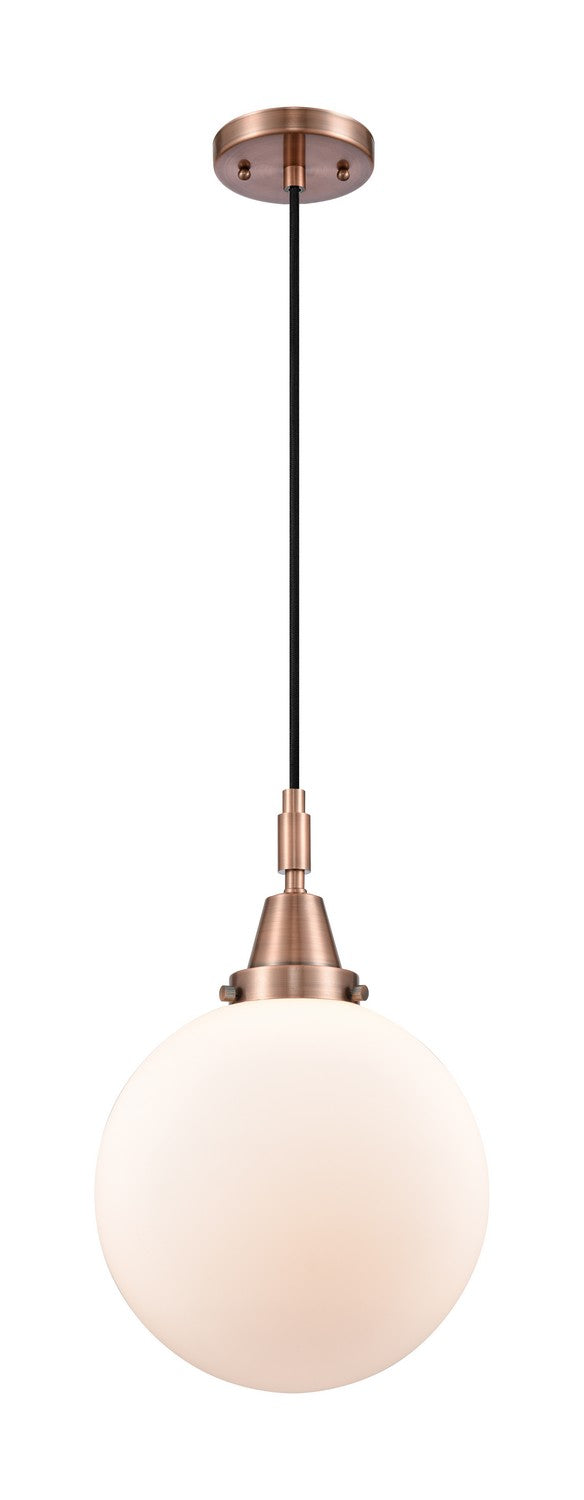 Innovations 447-1P-AC-G201-10 One Light Pendant, Antique Copper