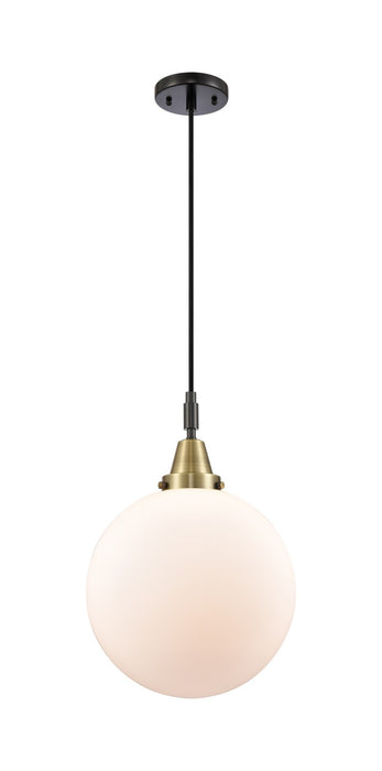 Innovations 447-1P-BAB-G201-12 One Light Pendant, Black Antique Brass