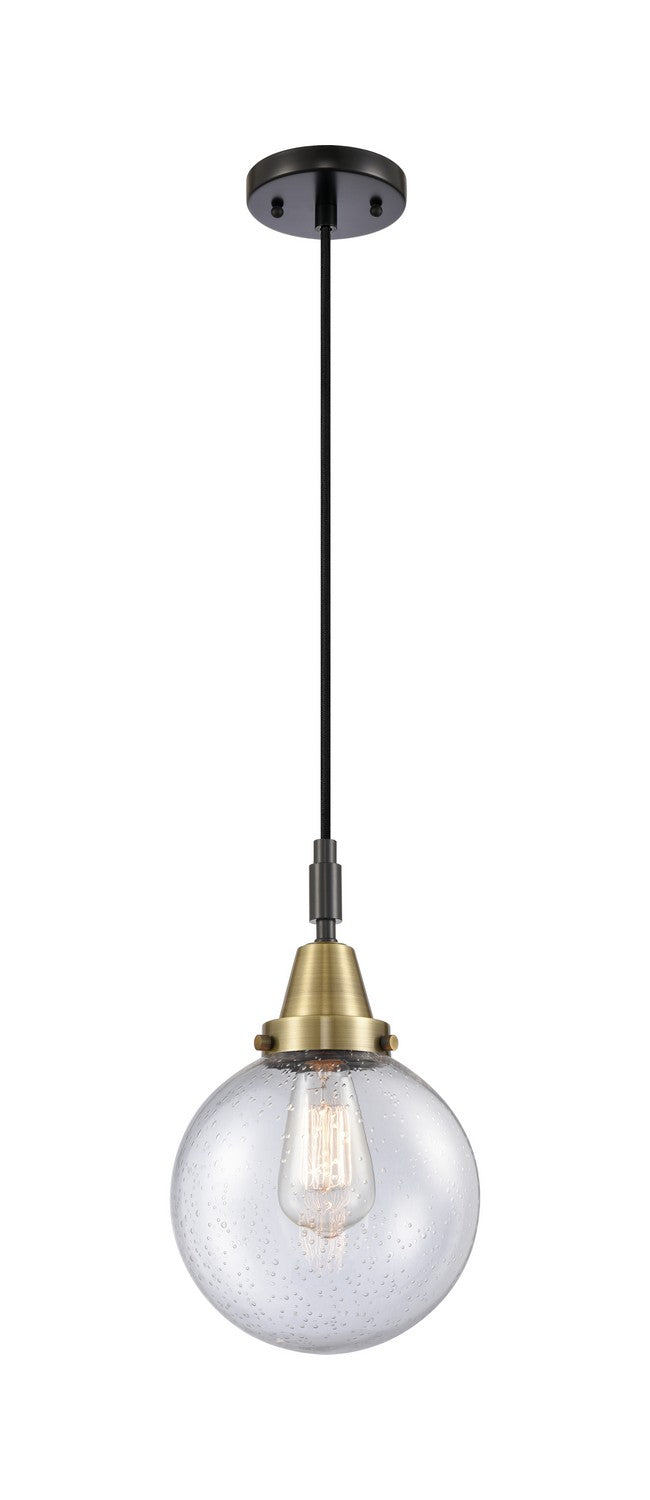 Innovations 447-1P-BAB-G204-8 One Light Pendant, Black Antique Brass