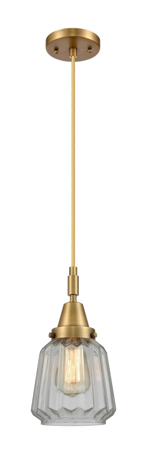 Innovations 447-1P-BB-G142 One Light Pendant, Brushed Brass