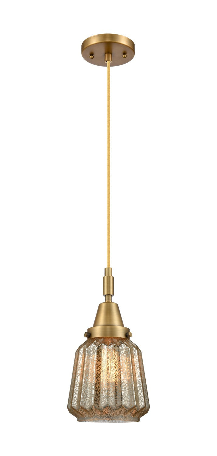 Innovations 447-1P-BB-G146 One Light Pendant, Brushed Brass