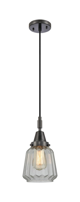 Innovations 447-1P-BK-G142 One Light Pendant, Matte Black