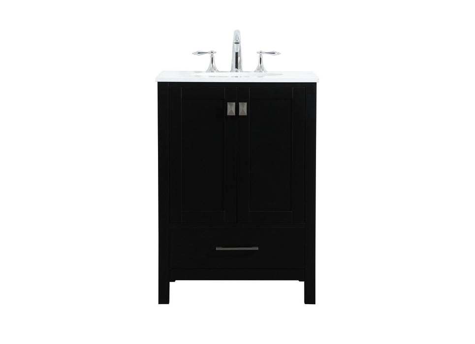Elegant Lighting VF18824BK Vanity Sink Set, Black