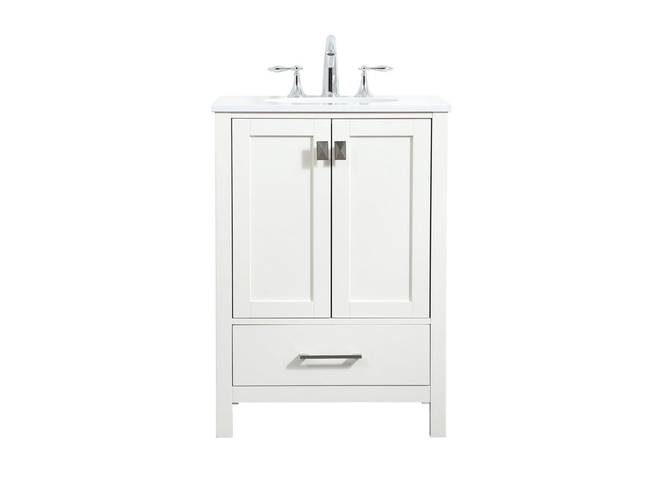 Elegant Lighting VF18824WH Vanity Sink Set, White