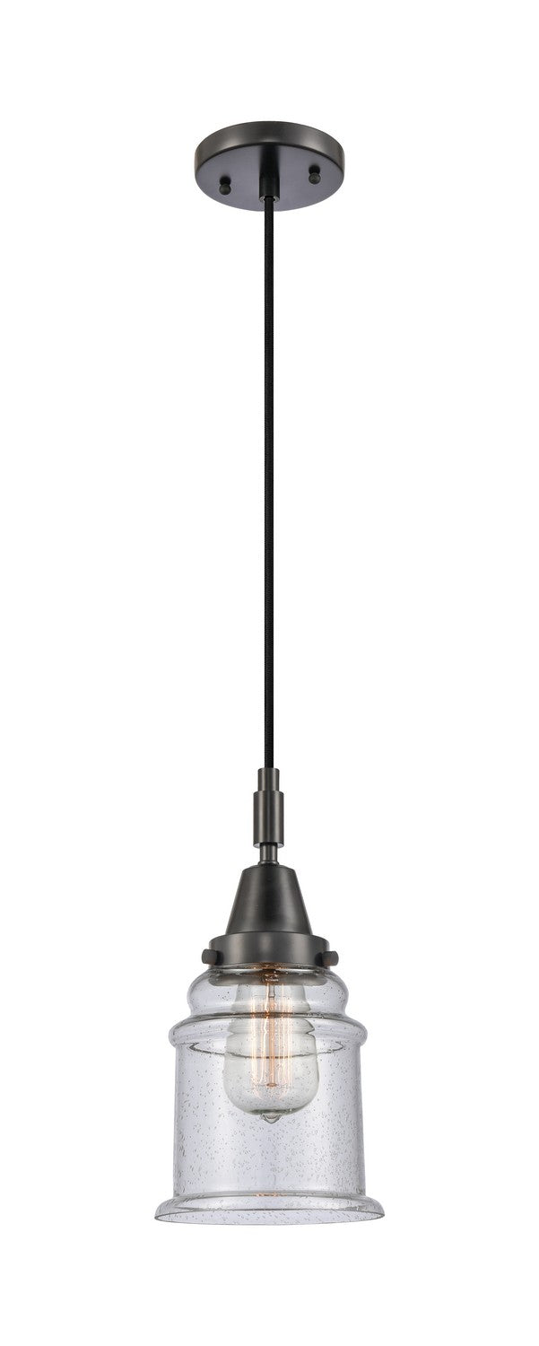 Innovations 447-1P-BK-G184 One Light Pendant, Matte Black