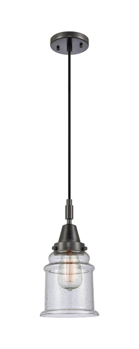 Innovations 447-1P-BK-G184 One Light Pendant, Matte Black