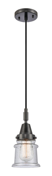 Innovations 447-1P-BK-G184S One Light Pendant, Matte Black