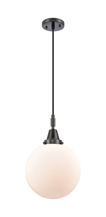 Innovations 447-1P-BK-G201-10 One Light Pendant, Matte Black