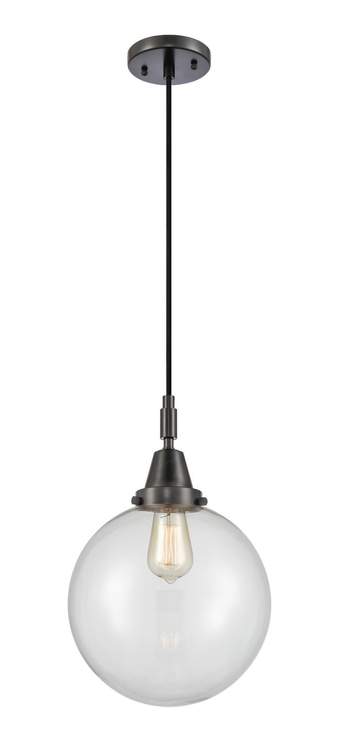 Innovations 447-1P-BK-G202-10 One Light Pendant, Matte Black