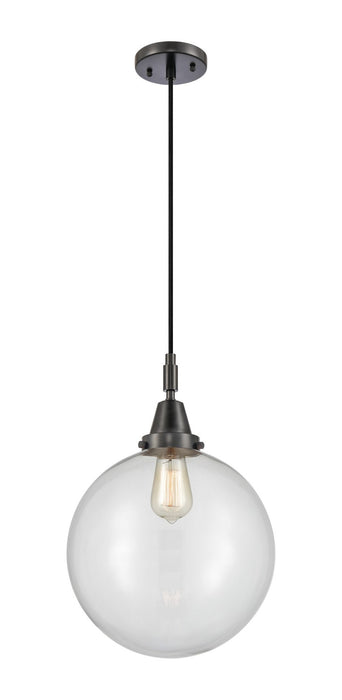Innovations 447-1P-BK-G202-12 One Light Pendant, Matte Black