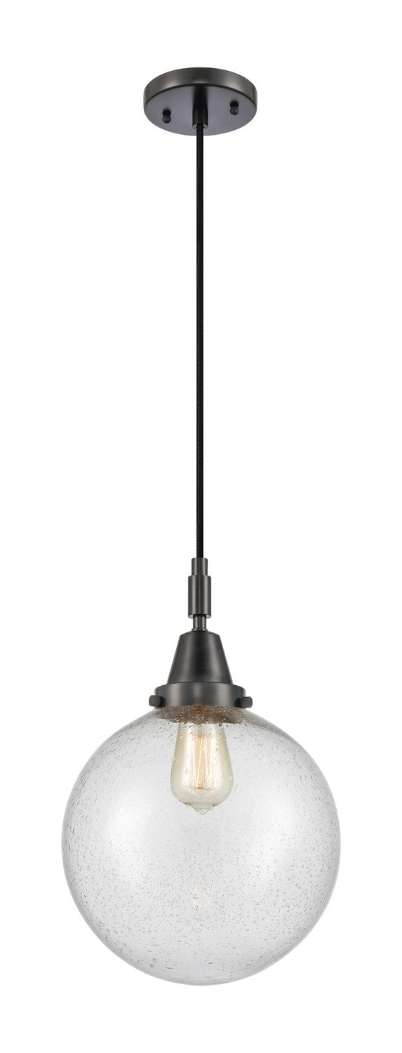 Innovations 447-1P-BK-G204-10 One Light Pendant, Matte Black