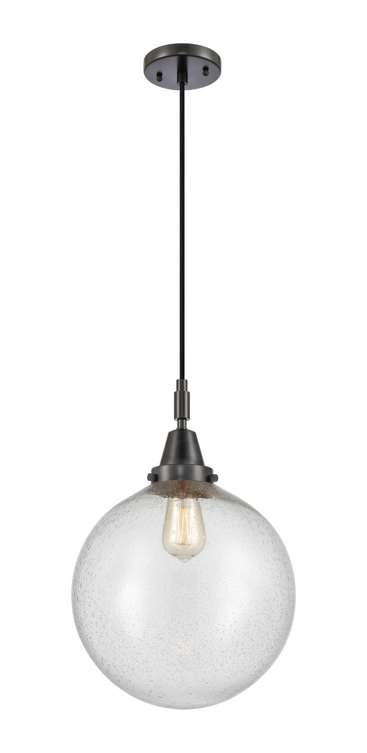 Innovations 447-1P-BK-G204-12 One Light Pendant, Matte Black