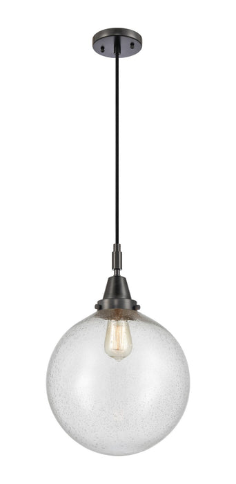 Innovations 447-1P-BK-G204-12 One Light Pendant, Matte Black