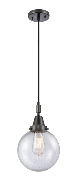 Innovations 447-1P-BK-G204-8 One Light Pendant, Matte Black