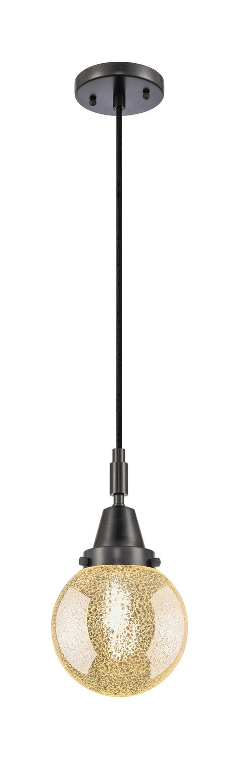 Innovations 447-1P-BK-G208-6 One Light Pendant, Matte Black