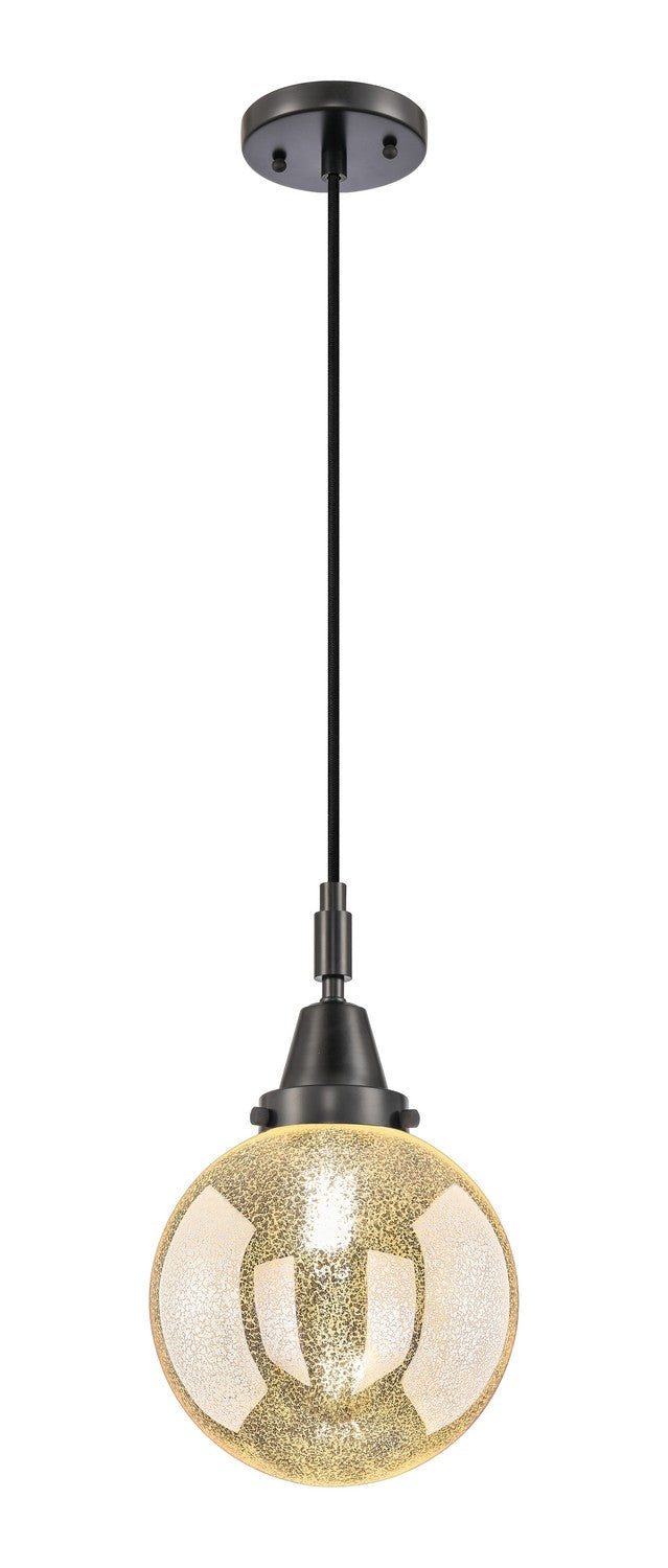 Innovations 447-1P-BK-G208-8 One Light Pendant, Matte Black