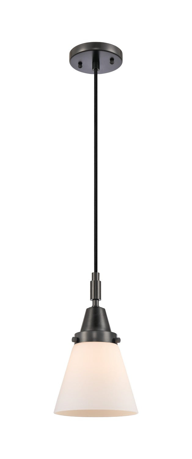 Innovations 447-1P-BK-G61 One Light Pendant, Matte Black