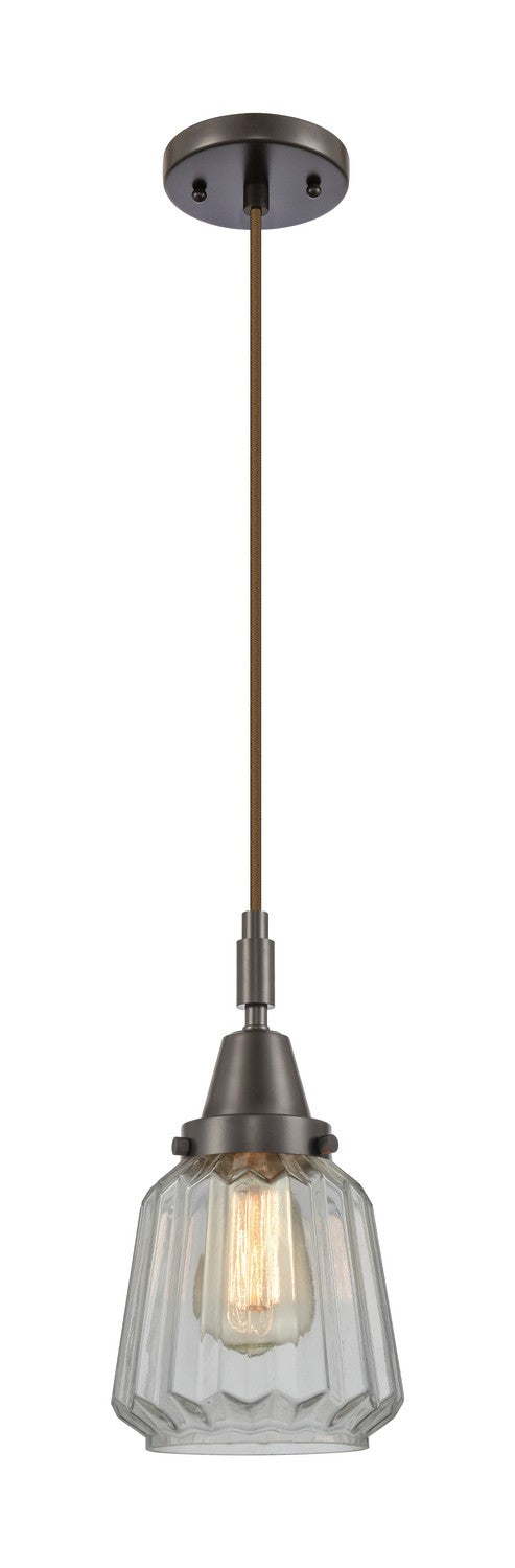 Innovations 447-1P-OB-G142 One Light Pendant, Oil Rubbed Bronze