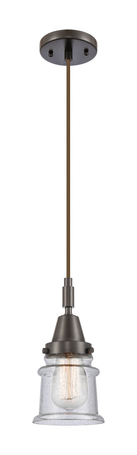 Innovations 447-1P-OB-G184S One Light Pendant, Oil Rubbed Bronze