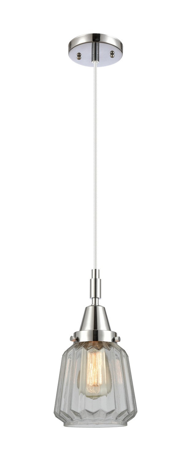 Innovations 447-1P-PC-G142 One Light Pendant, Polished Chrome