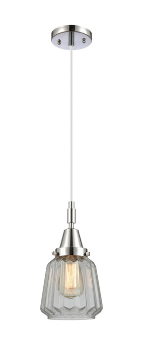 Innovations 447-1P-PC-G142 One Light Pendant, Polished Chrome
