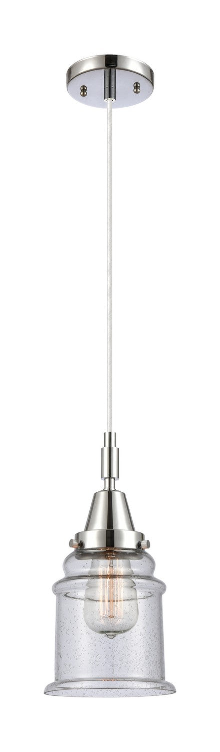 Innovations 447-1P-PC-G184 One Light Pendant, Polished Chrome