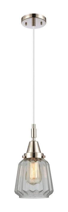 Innovations 447-1P-PN-G142 One Light Pendant, Polished Nickel