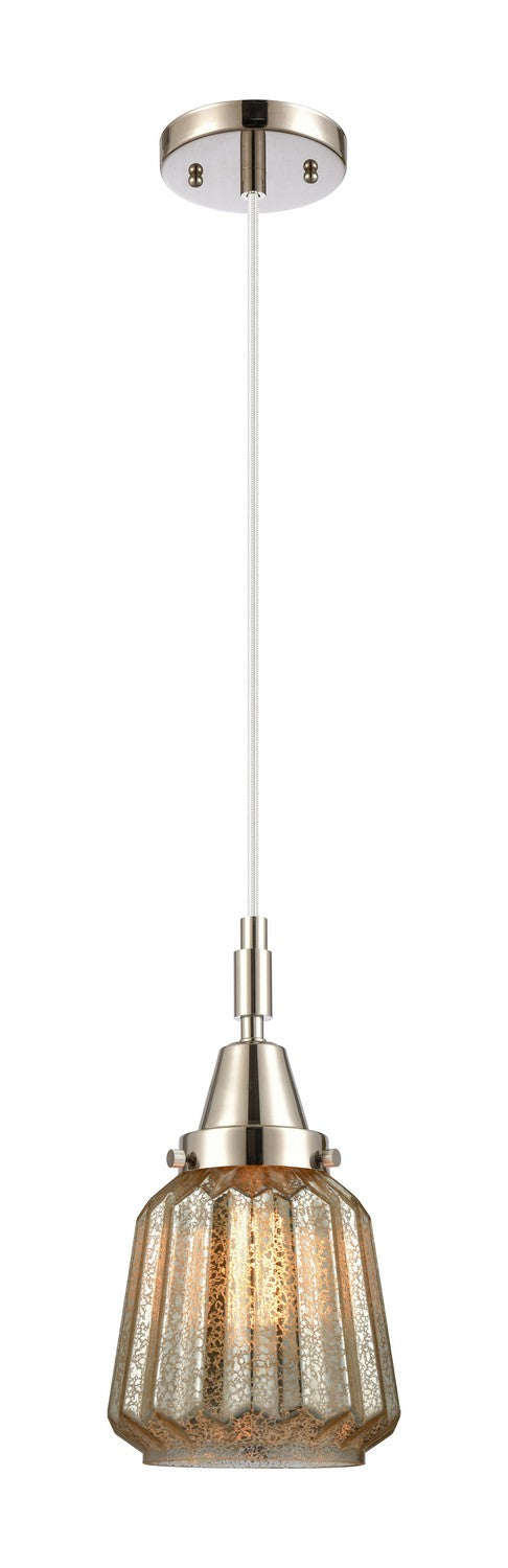 Innovations 447-1P-PN-G146 One Light Pendant, Polished Nickel