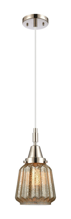 Innovations 447-1P-PN-G146 One Light Pendant, Polished Nickel