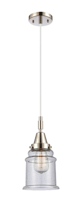 Innovations 447-1P-PN-G184 One Light Pendant, Polished Nickel