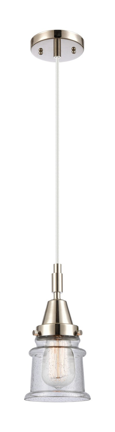 Innovations 447-1P-PN-G184S One Light Pendant, Polished Nickel
