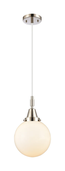 Innovations 447-1P-PN-G201-8 One Light Pendant, Polished Nickel