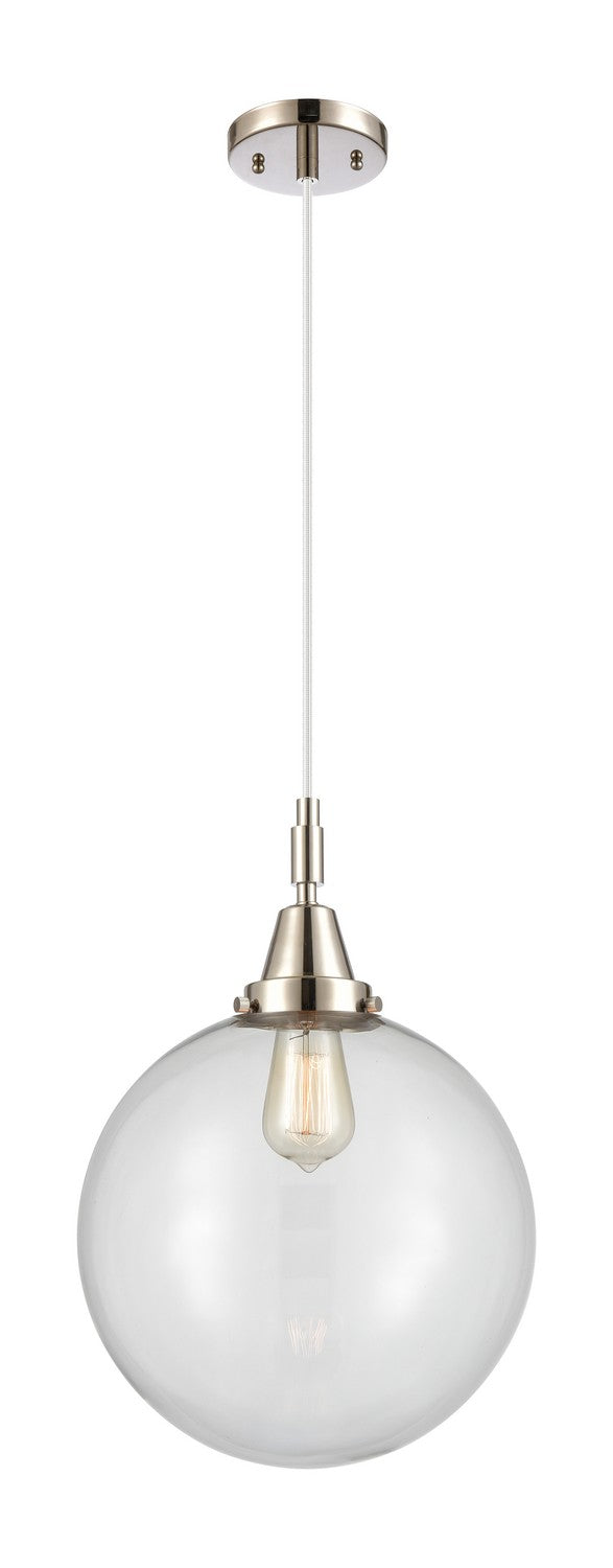 Innovations 447-1P-PN-G202-12 One Light Pendant, Polished Nickel