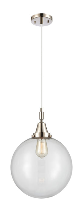 Innovations 447-1P-PN-G202-12 One Light Pendant, Polished Nickel