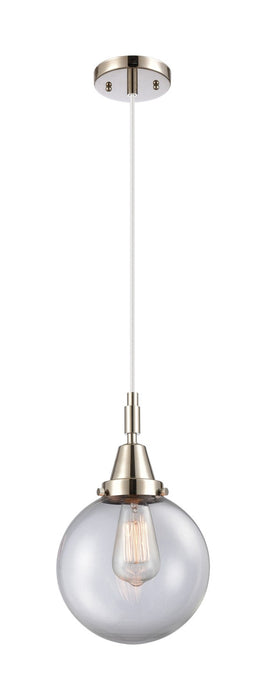 Innovations 447-1P-PN-G202-8 One Light Pendant, Polished Nickel