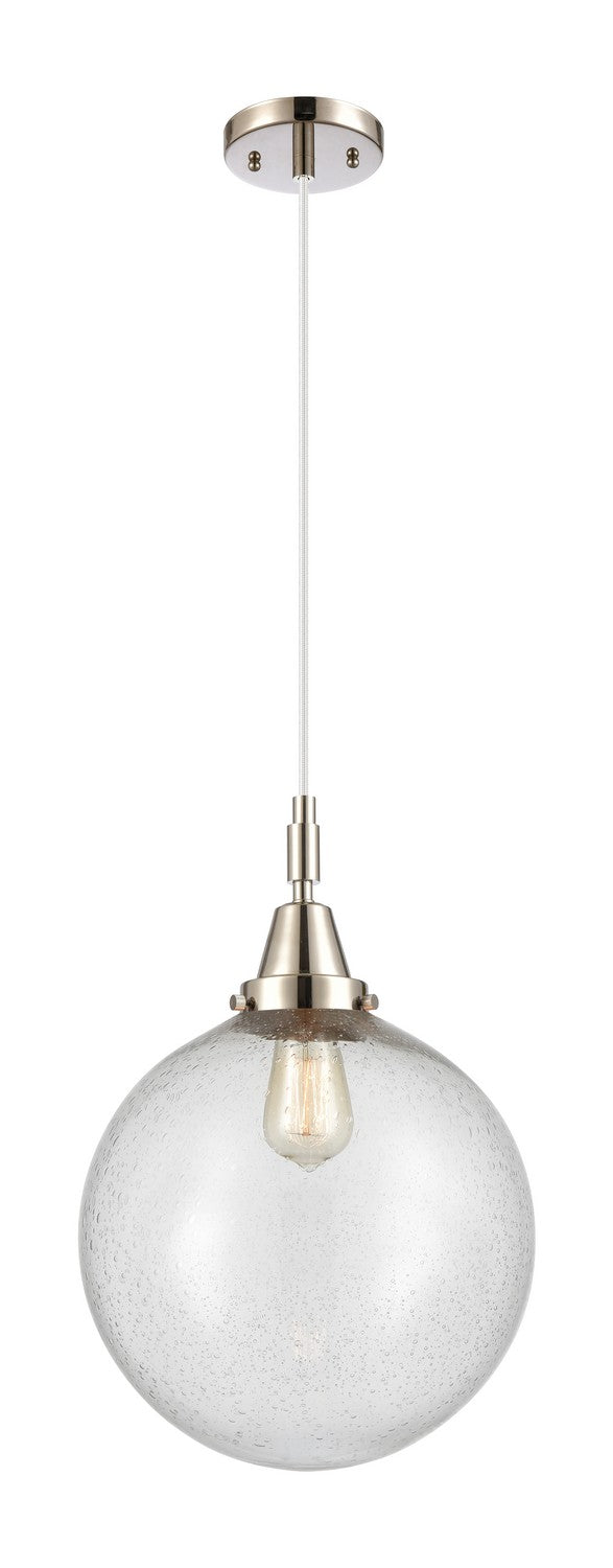 Innovations 447-1P-PN-G204-12 One Light Pendant, Polished Nickel