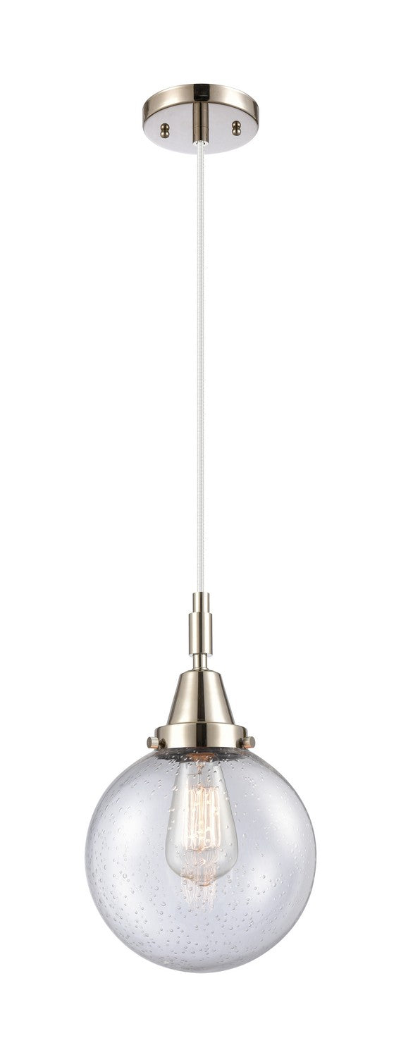 Innovations 447-1P-PN-G204-8 One Light Pendant, Polished Nickel